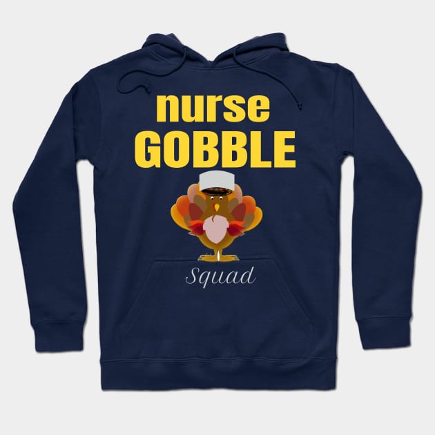 Nurse Cute Turkey Fquad FunnyThanksgiving Hoodie by rami99